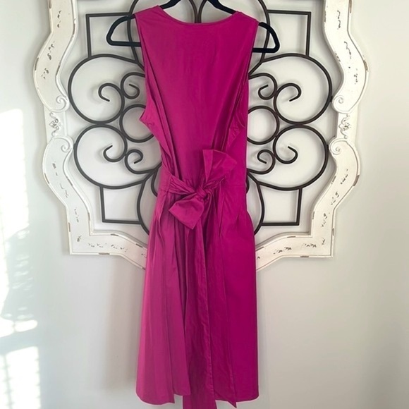 SANDRO POPLIN WRAP DRESS PINK SIZE 12 - Picture 6 of 10